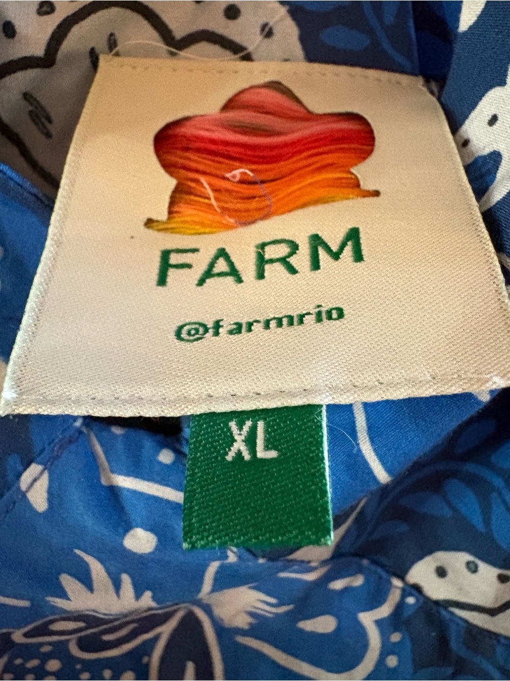 FARM Rio Blue Floral Midi Dress - Picture 3 of 5